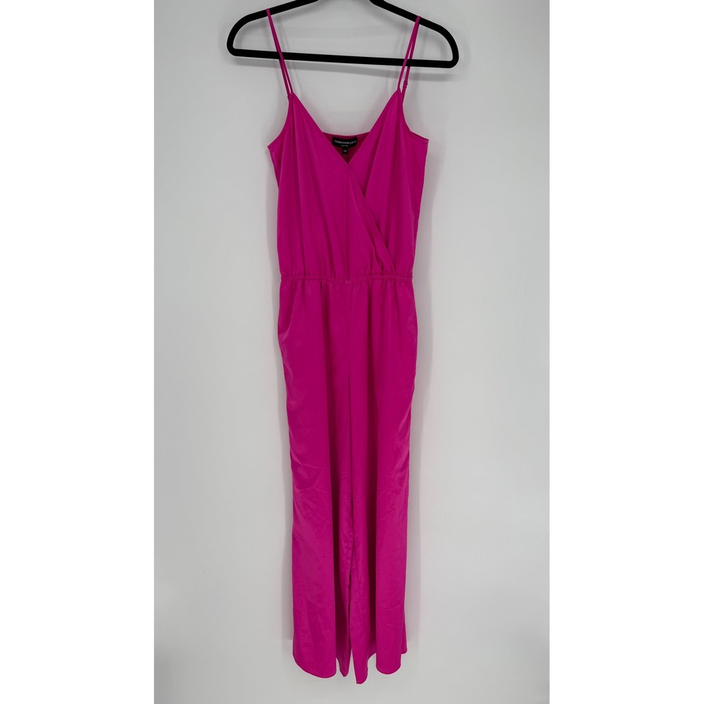 GENERATION LOVE HARPER JUMPSUIT HOT PINK SATIN XXS NWT WIDE LEG FEMININE PARTY